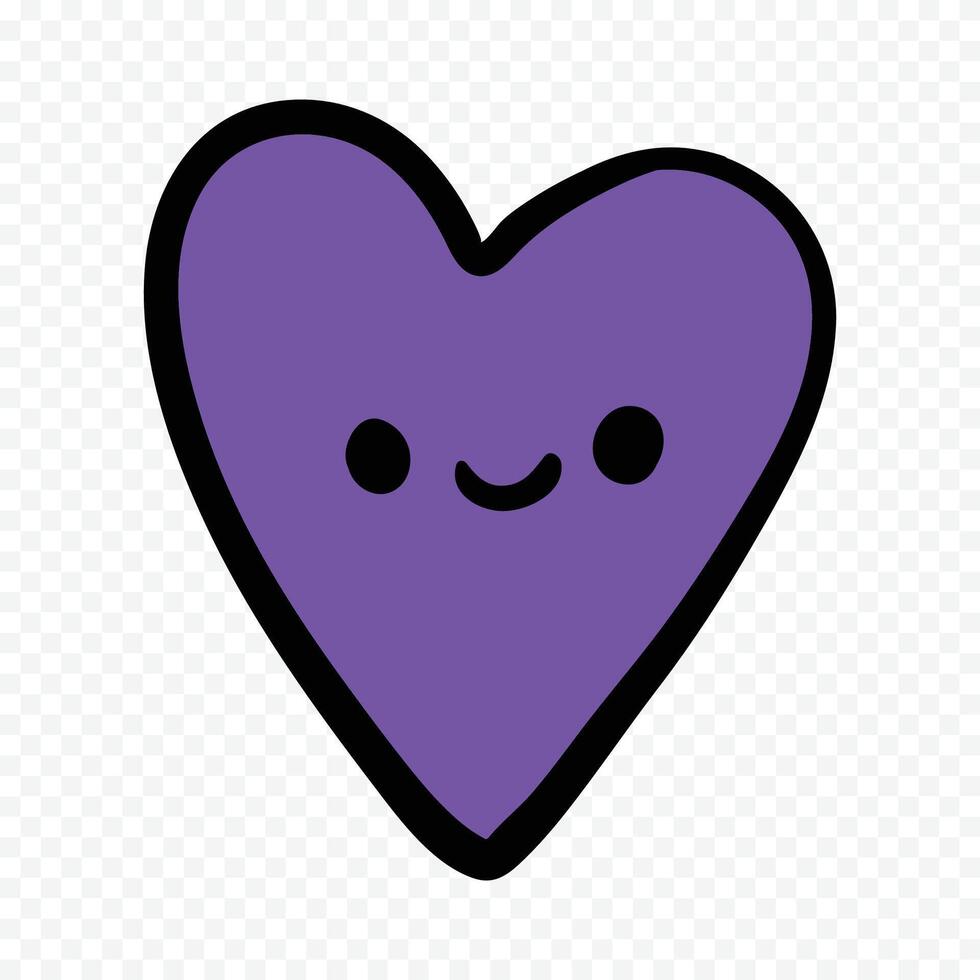 Purple Heart Symbol Isolated on white background vector