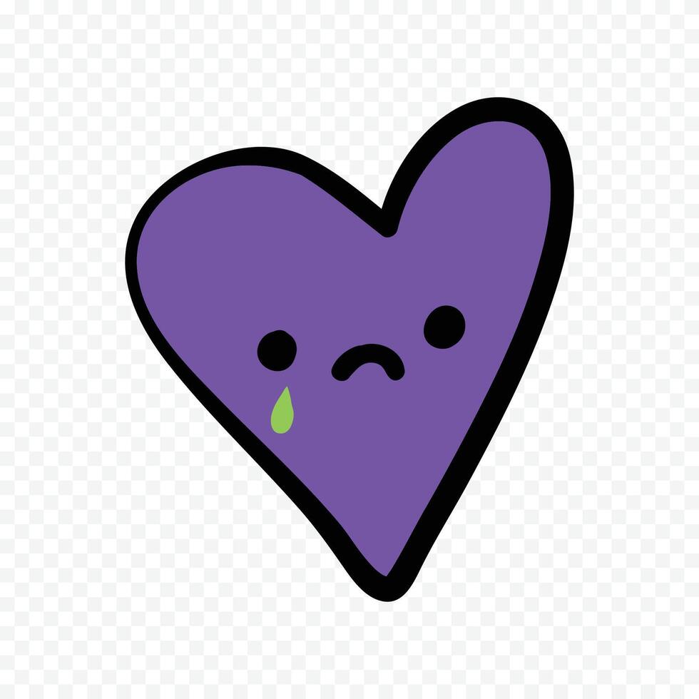 Green Heart Symbol Isolated on a white vector