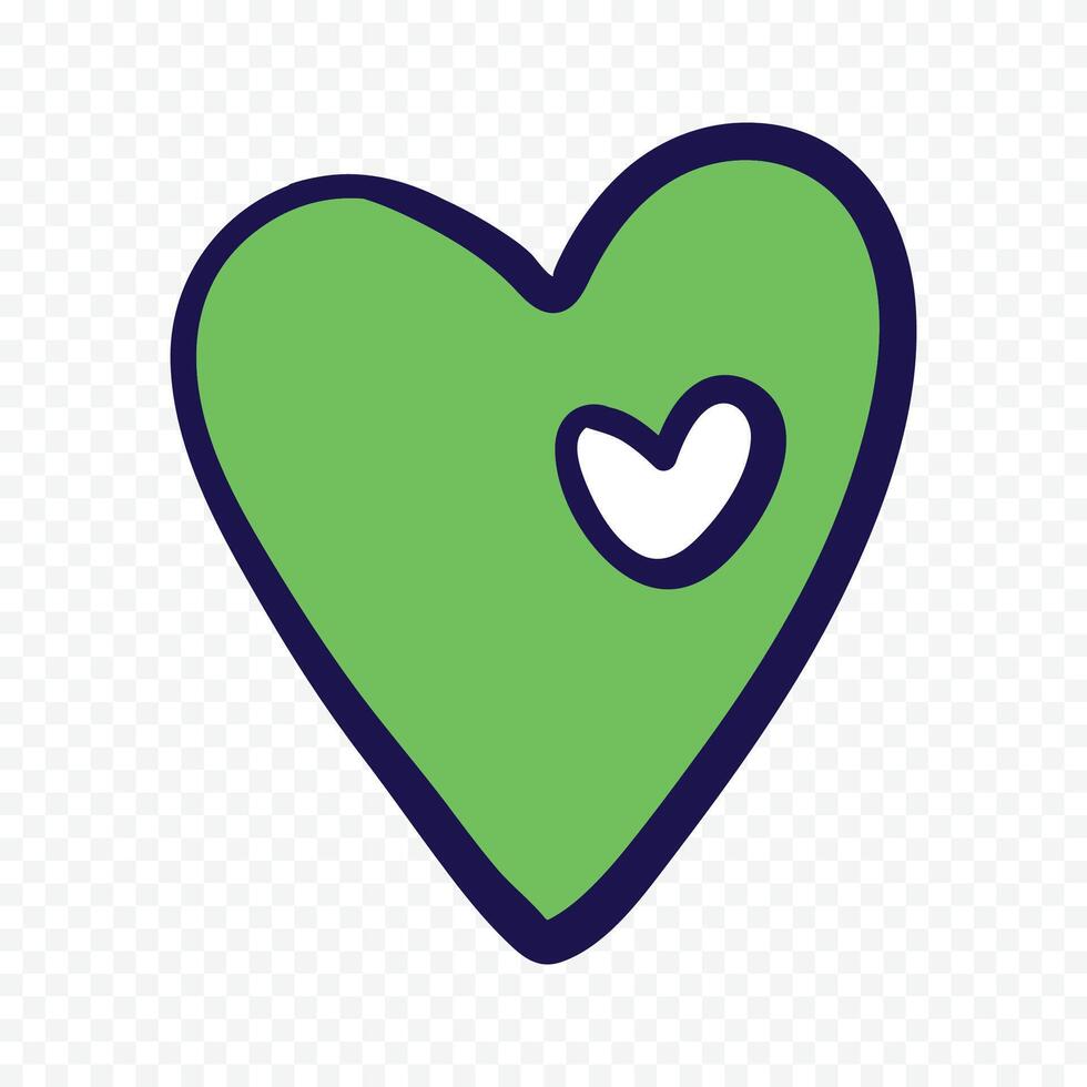Hand drawn valentine's day on a white vector