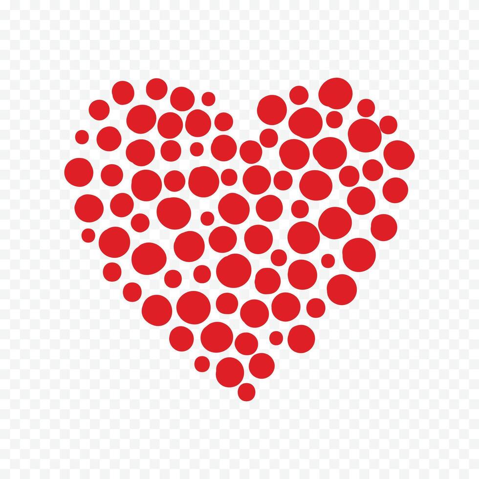 Red Hearts Symbol Isolated White Background vector