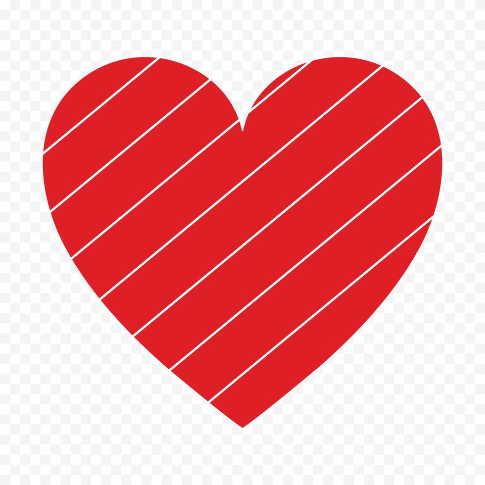 Flat heart icon on a white vector