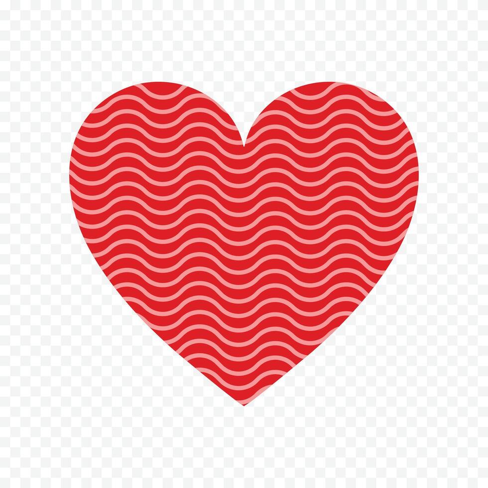 Flat heart illustration on a white vector