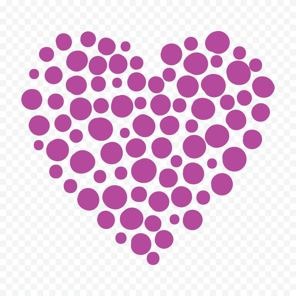 Flat heart illustration on the white background vector