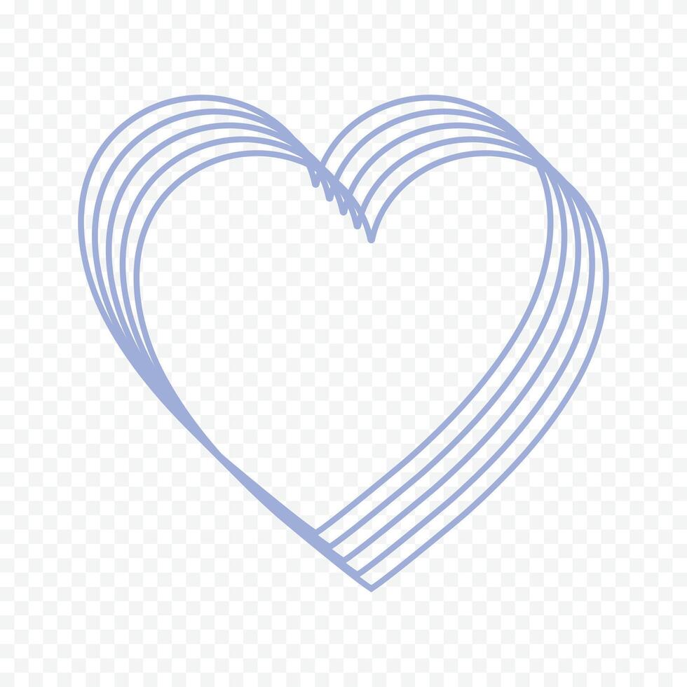Hearts Silhouettes Love and Valentines Day Decorative Elements vector