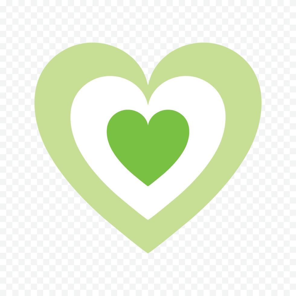 Flat heart illustration on white vector