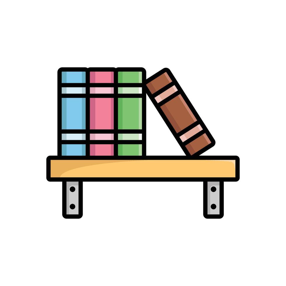 Bookshelf Icon Set vector