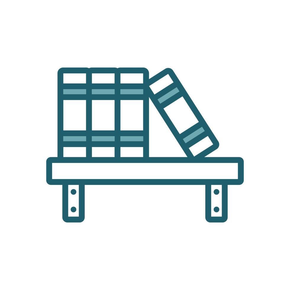 Minimalist Bookshelf Icon design vector