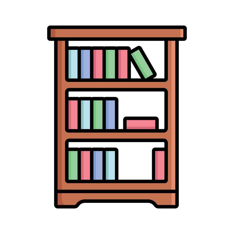 Home Bookshelf Art vector