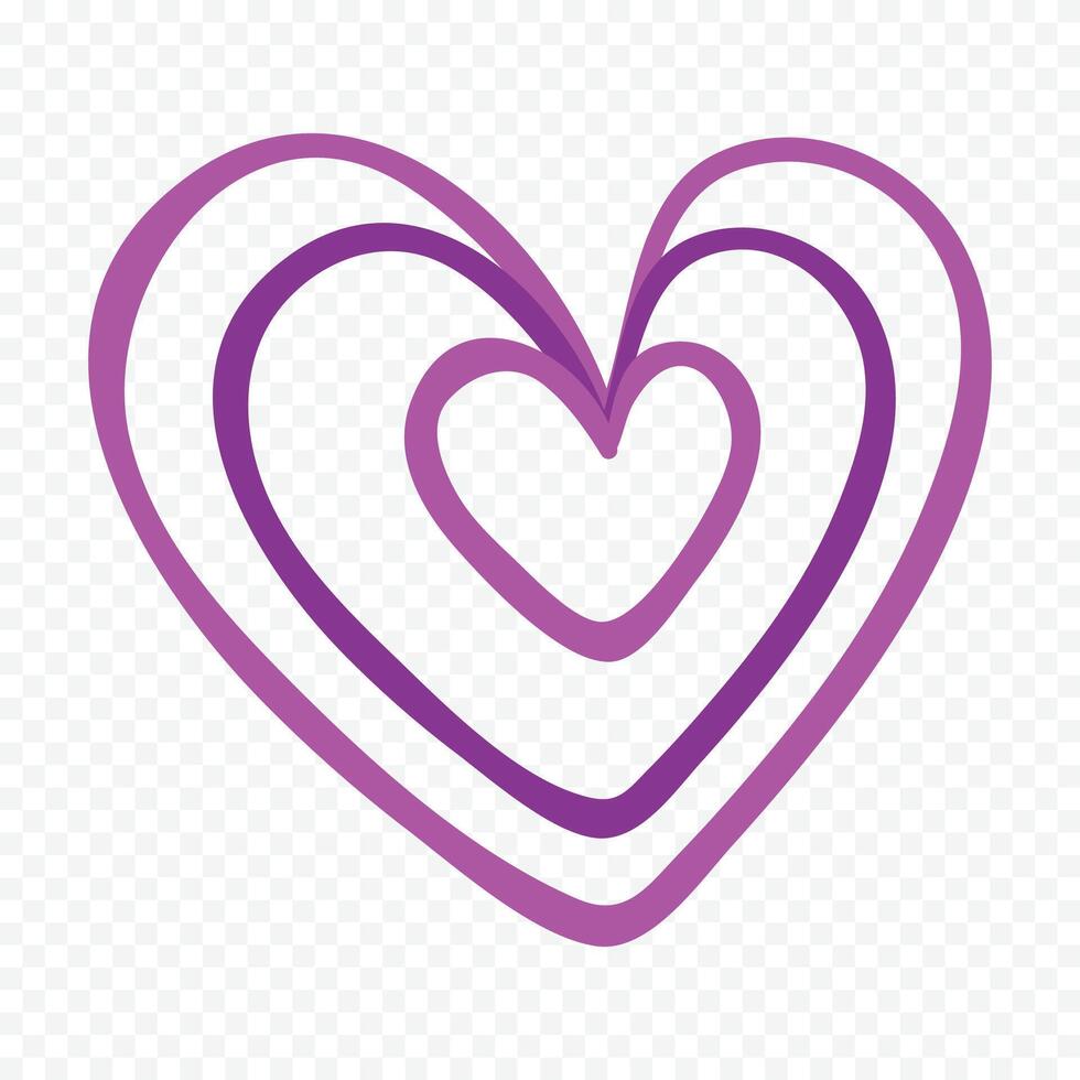 Hand drawn love illustration on white vector