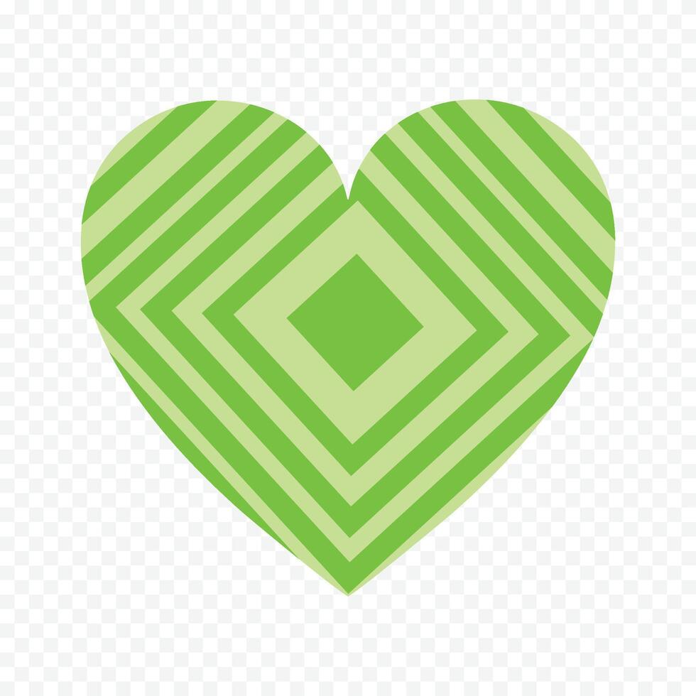 A set of hearts with a red heart on the bottom vector