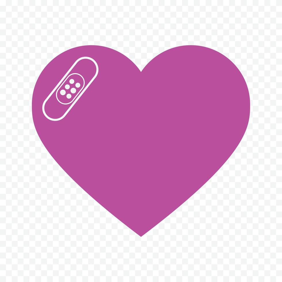 Valentines Day heart isolated illustration on white vector