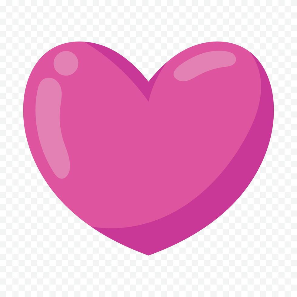 Valentines Day heart illustration on a white background vector