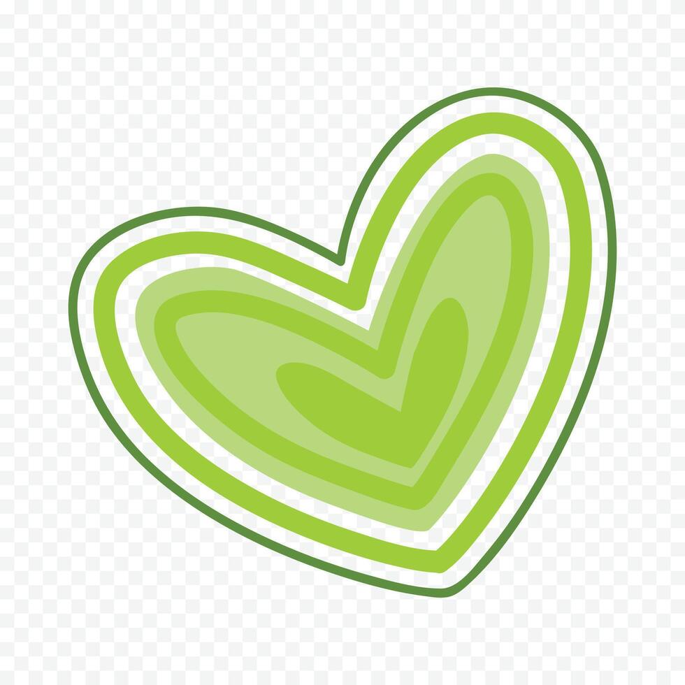 trendy design heart shape logo symbol label on the white background vector