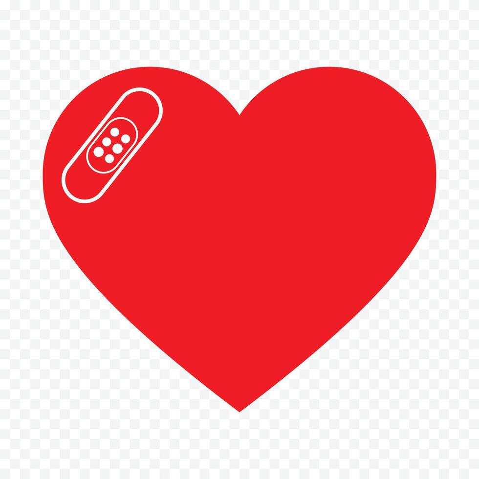 Doodle heart isolated illustration on a white background vector