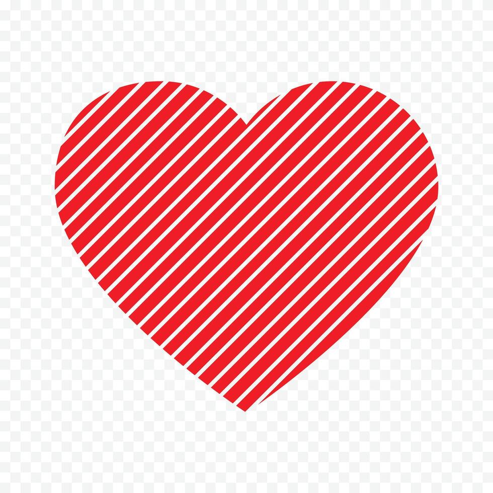 Doodle heart isolated on a white vector