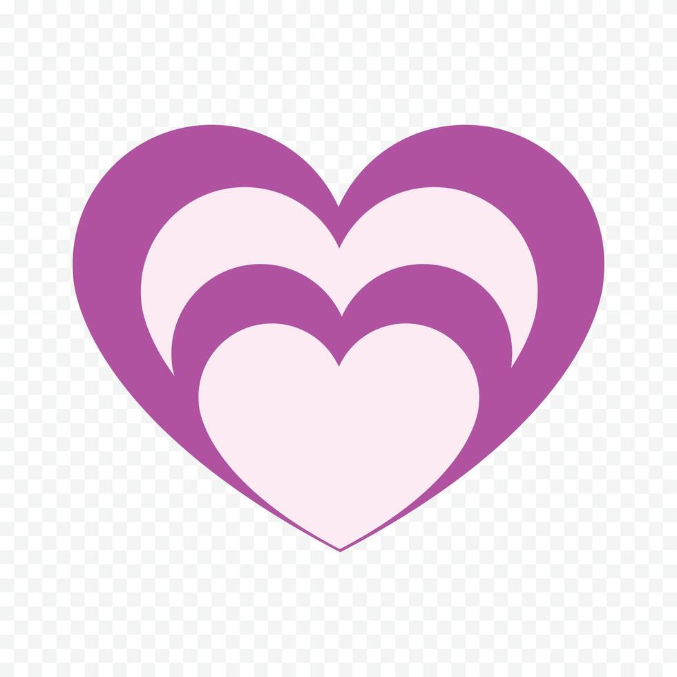 Doodle heart on the white vector