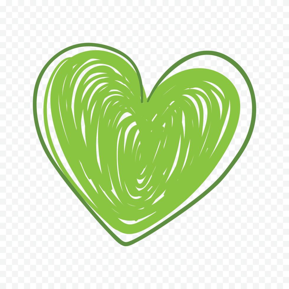 Doodle heart collection on a white vector