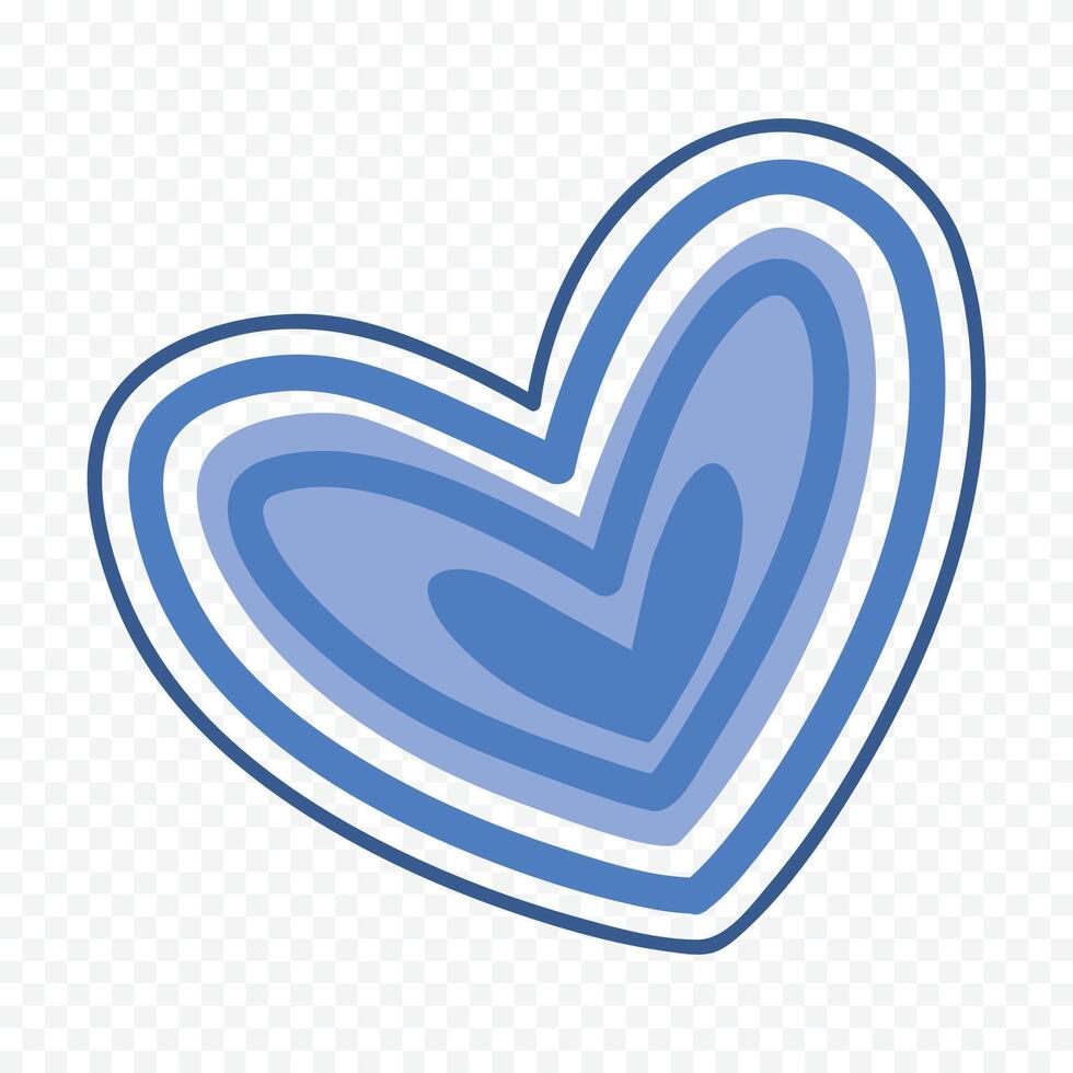 Doodle heart on white background vector