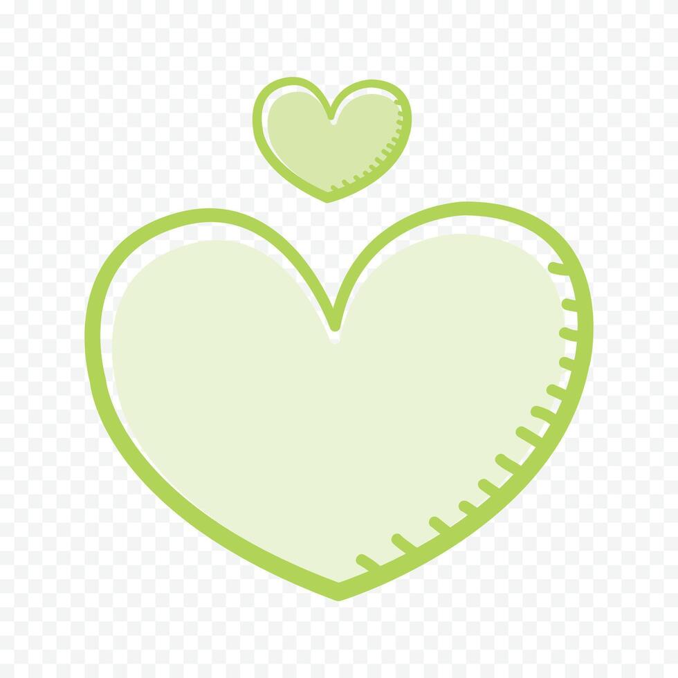 Doodle heart collection on white vector