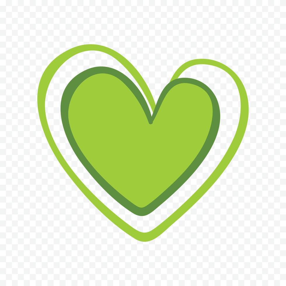 Set of different shapes of heart on white vector