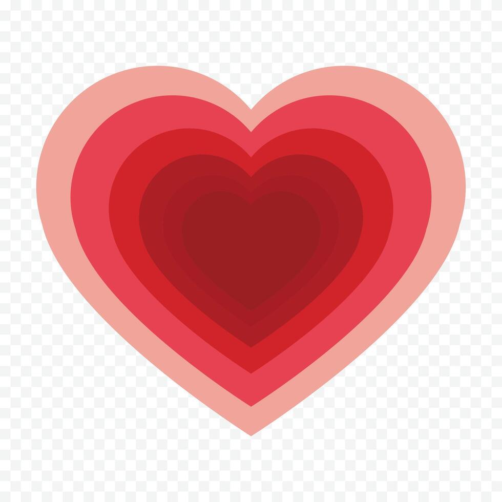 Cute Heart doodle hand drawn cartoon on white vector