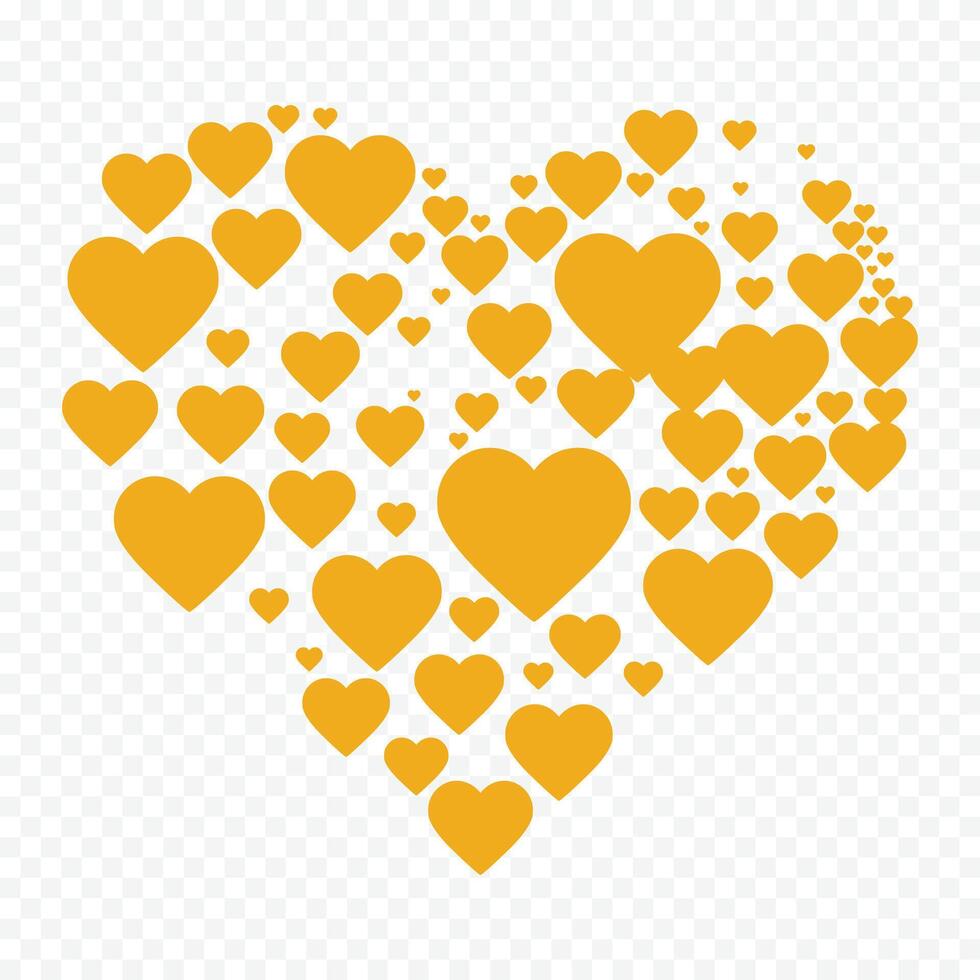 Cute Heart doodle hand drawn cartoon illustration on white background vector