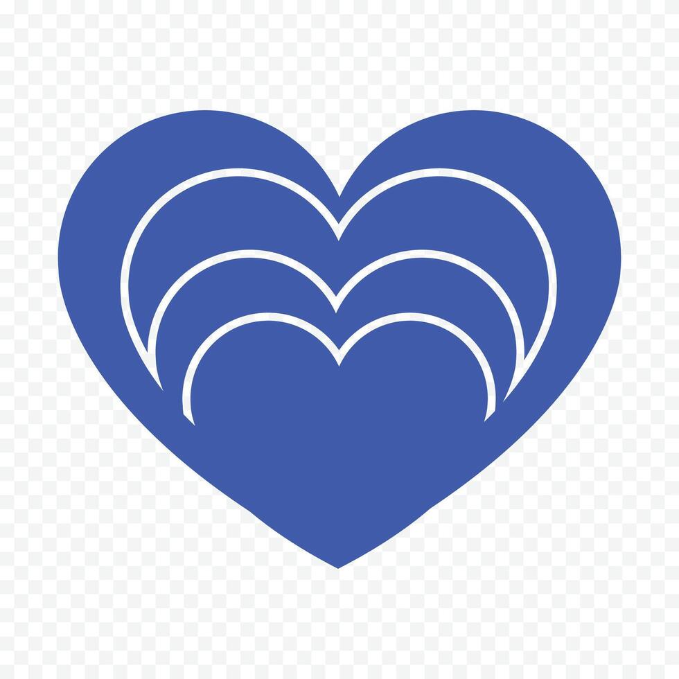 Hand drawn heart icon illustration on a white background vector