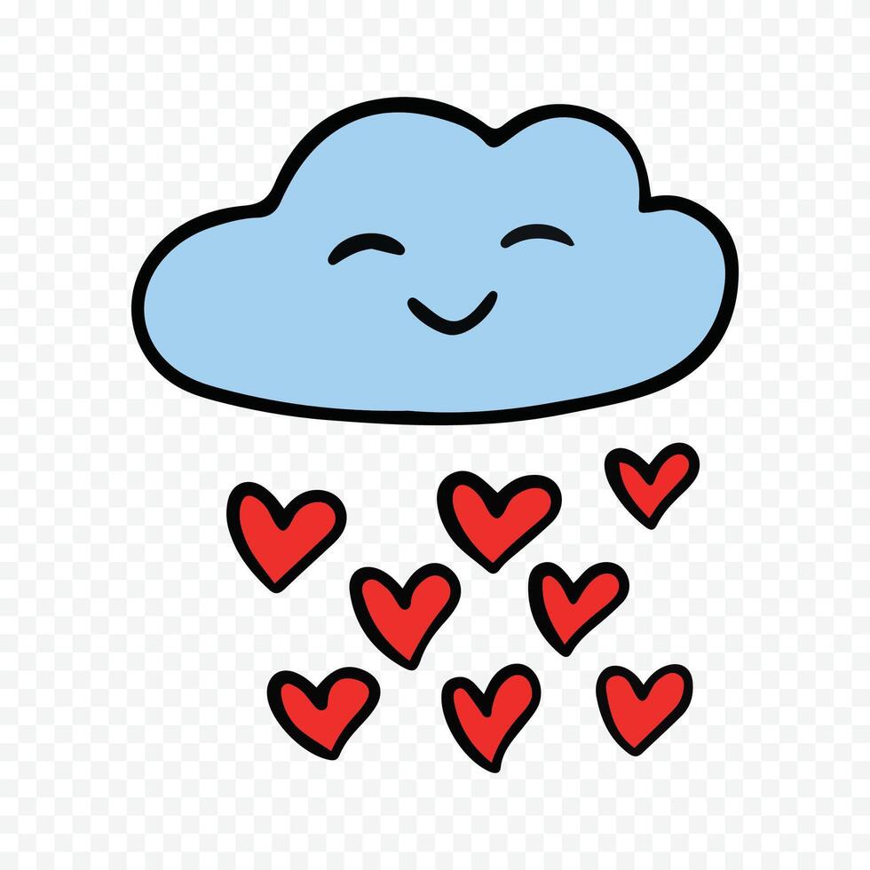 Hand drawn heart icon on white vector