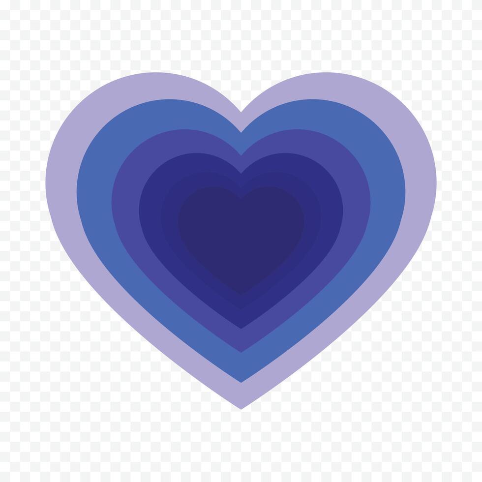 Heart icon illustration on the white vector
