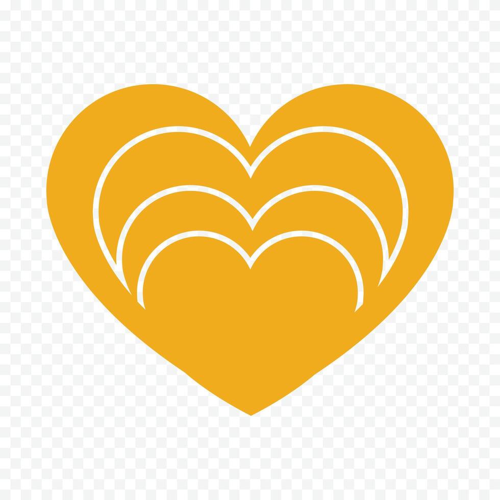 Heart icon illustration on white vector