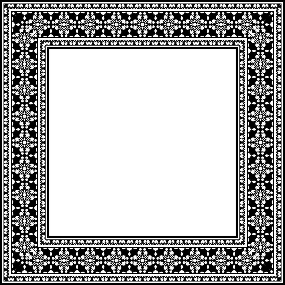 Vintage Ornate Frame with Abstract Ethnic Design. vector