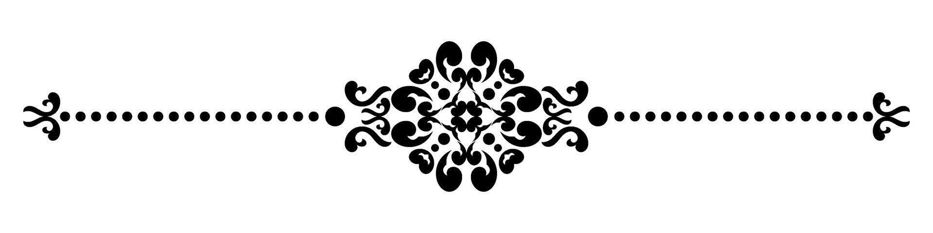 Elegant Filigree Ornamental Border Divider Design. vector