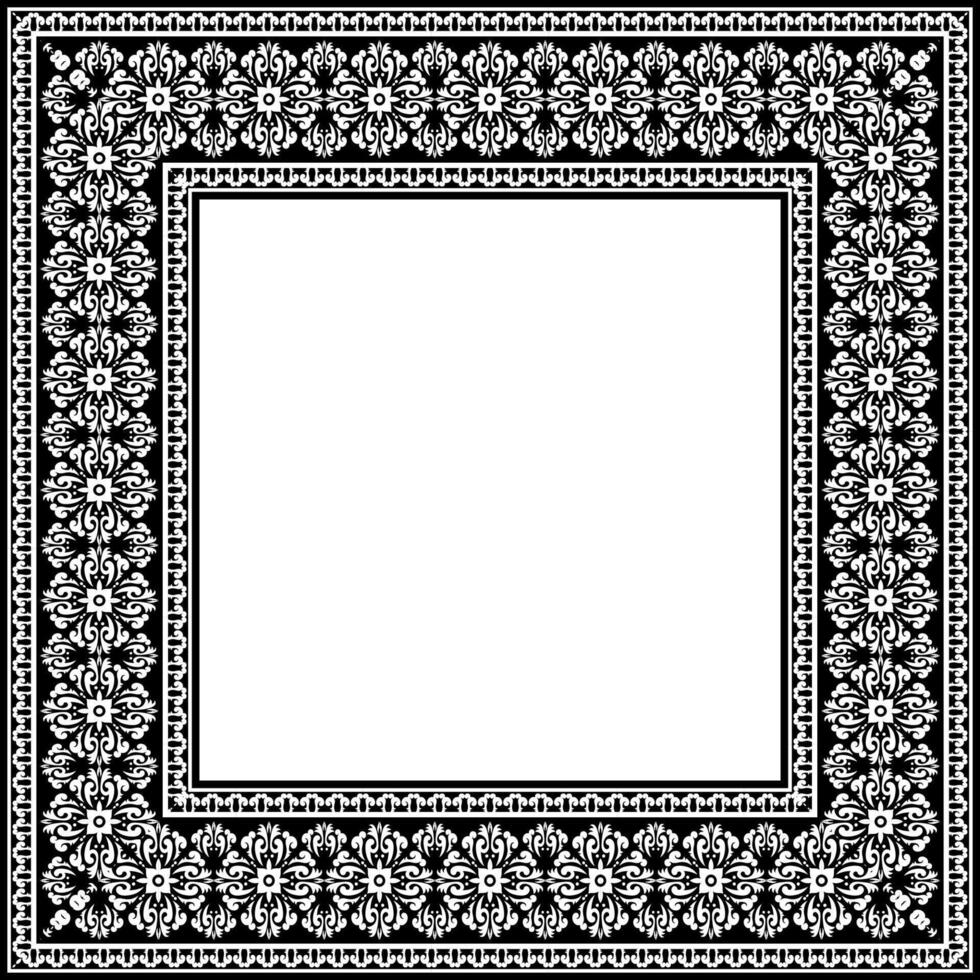 Vintage Ornamental Frame Featuring Ornate Floral Filigree. vector