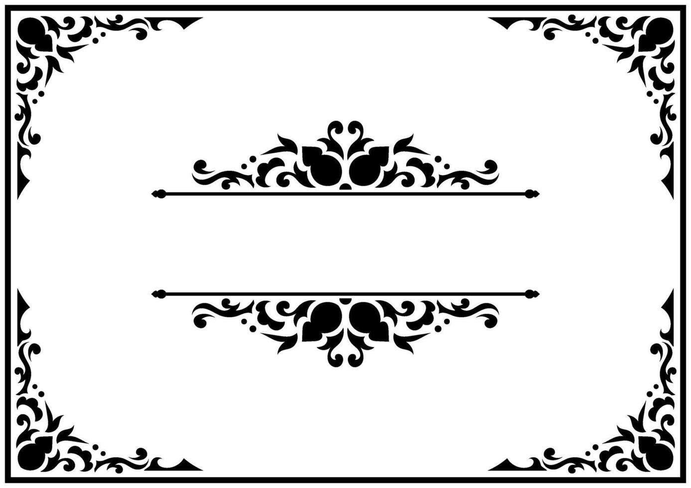 Classic Ornamental Vintage Frame Border Luxury Design. vector