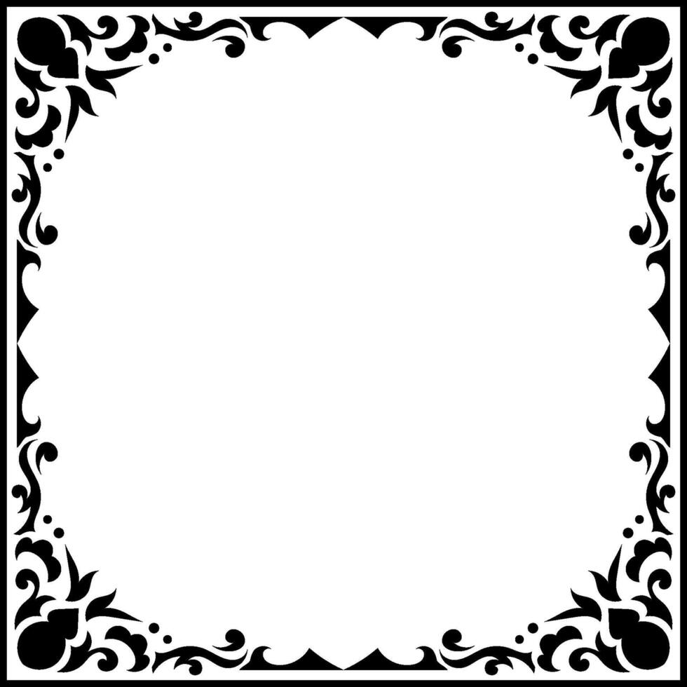 Victorian Ornamental Frame Vintage Border Timeless Style. vector