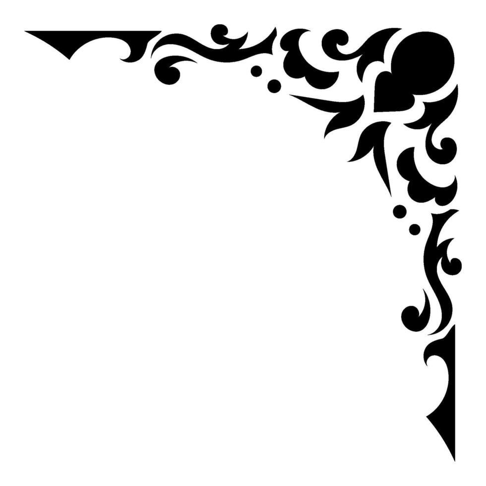 Vintage Ornamental Corner Frame Decorative Design. vector