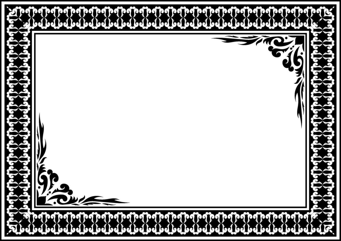 Ornamental Frame with Floral Filigree and Ornate Details. vector