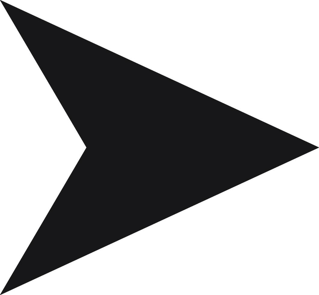 Simple black arrow pointing right against a clean white background, serving as a clear symbol for direction and progress, perfect for navigation and guiding users forward vector