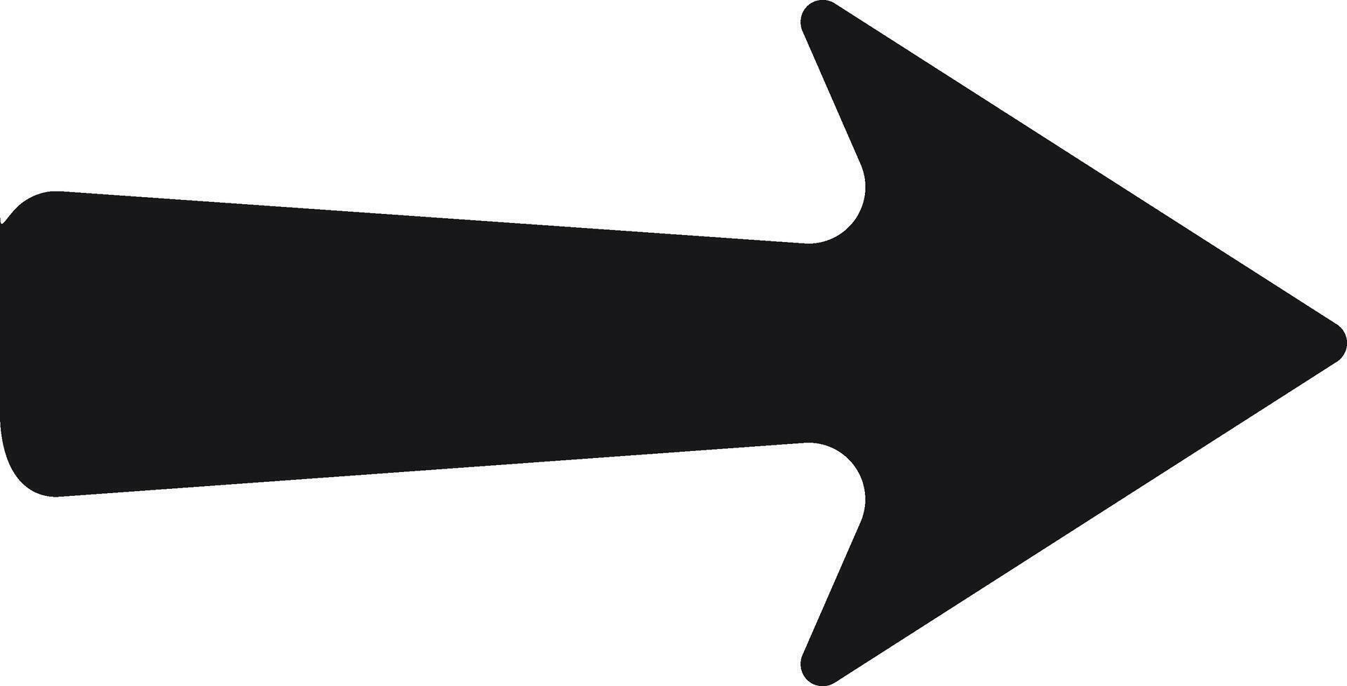 Simple black arrow pointing right, serving as a clear indicator of direction and effectively highlighting important elements within design or navigation contexts vector