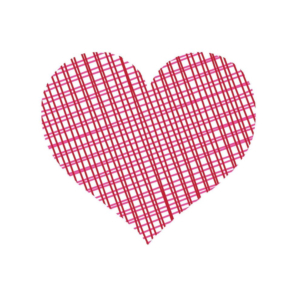 Red heart flat design icon. vector