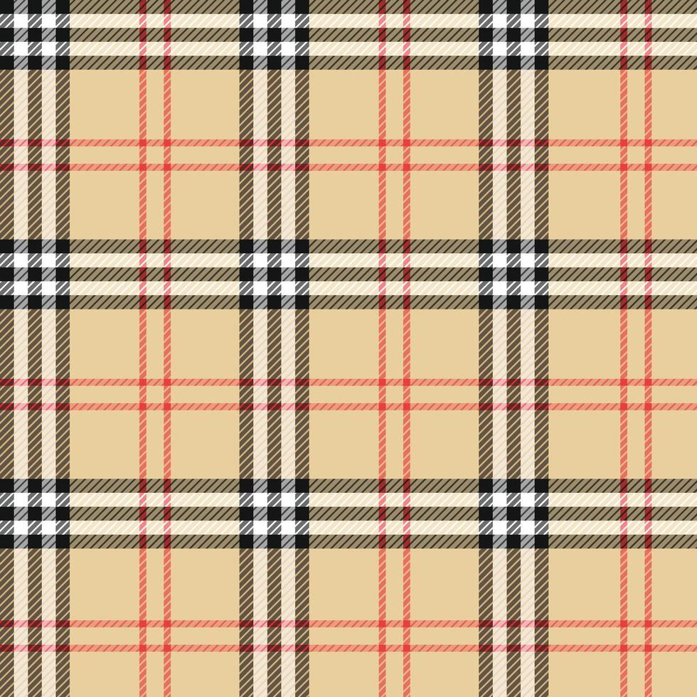 cream burberry scottish tartan plaid checkered stripe fabric print pattern background vector