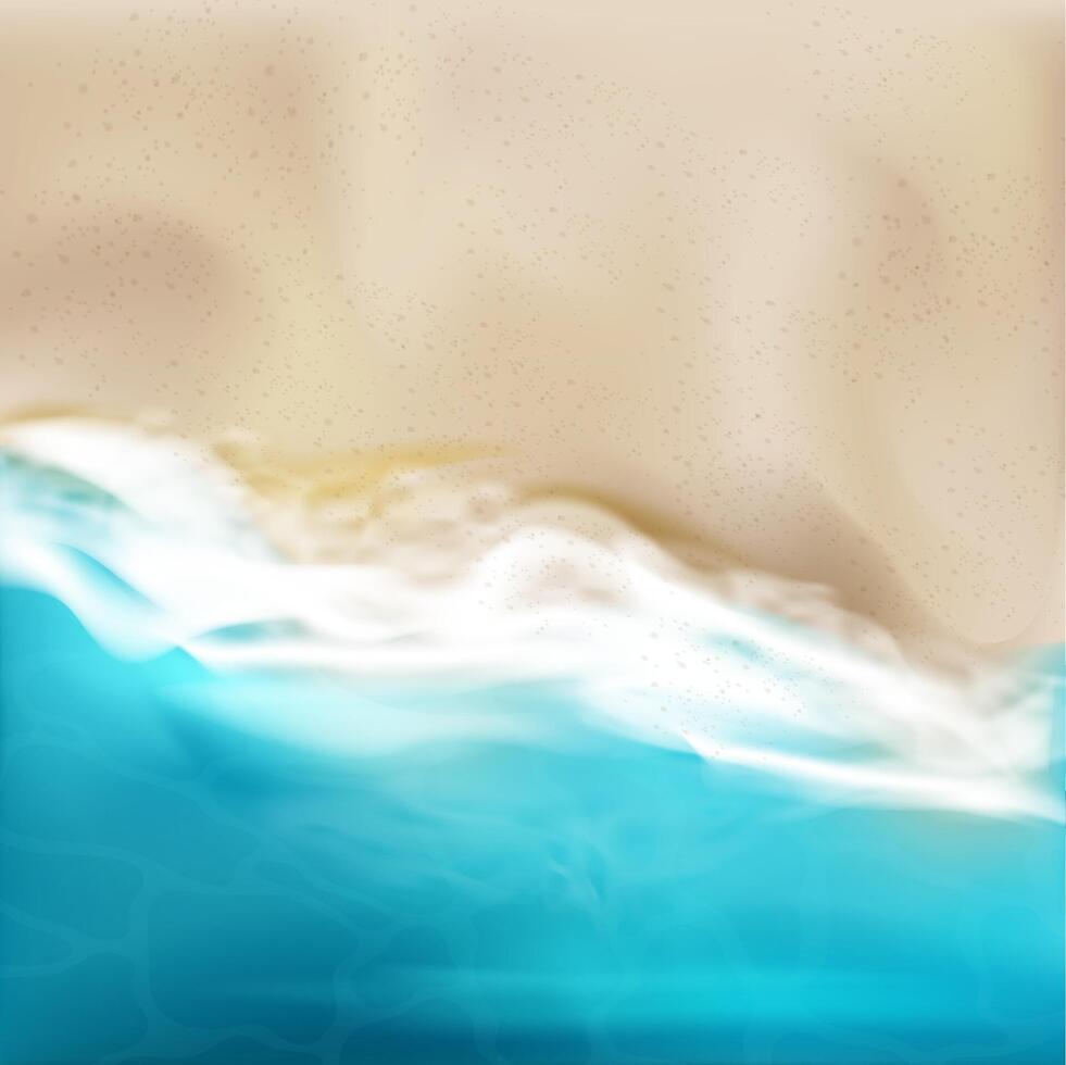 Realistic Detailed 3d Top View of Sea Wave. vector
