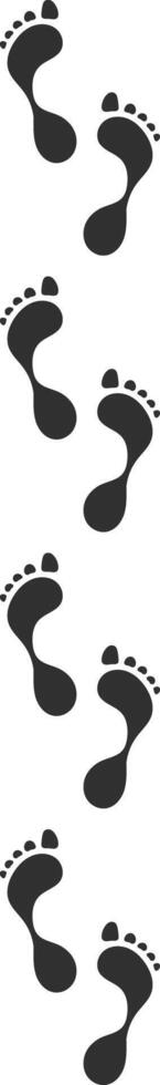 Bare human footprints creating a winding path across a white background, illustrating direction and movement while inviting thoughts of adventure and exploration vector