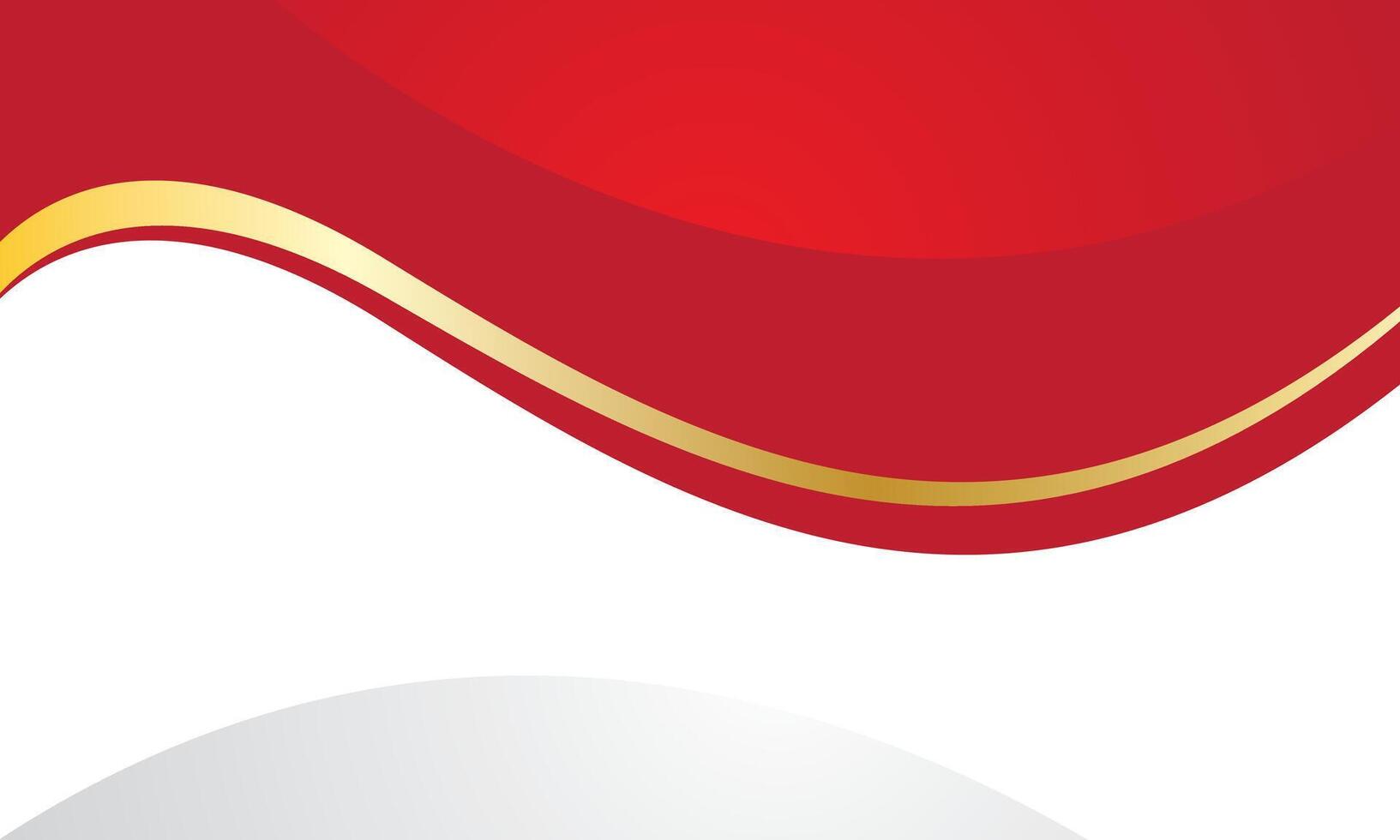 Abstract red gold wavy background vector