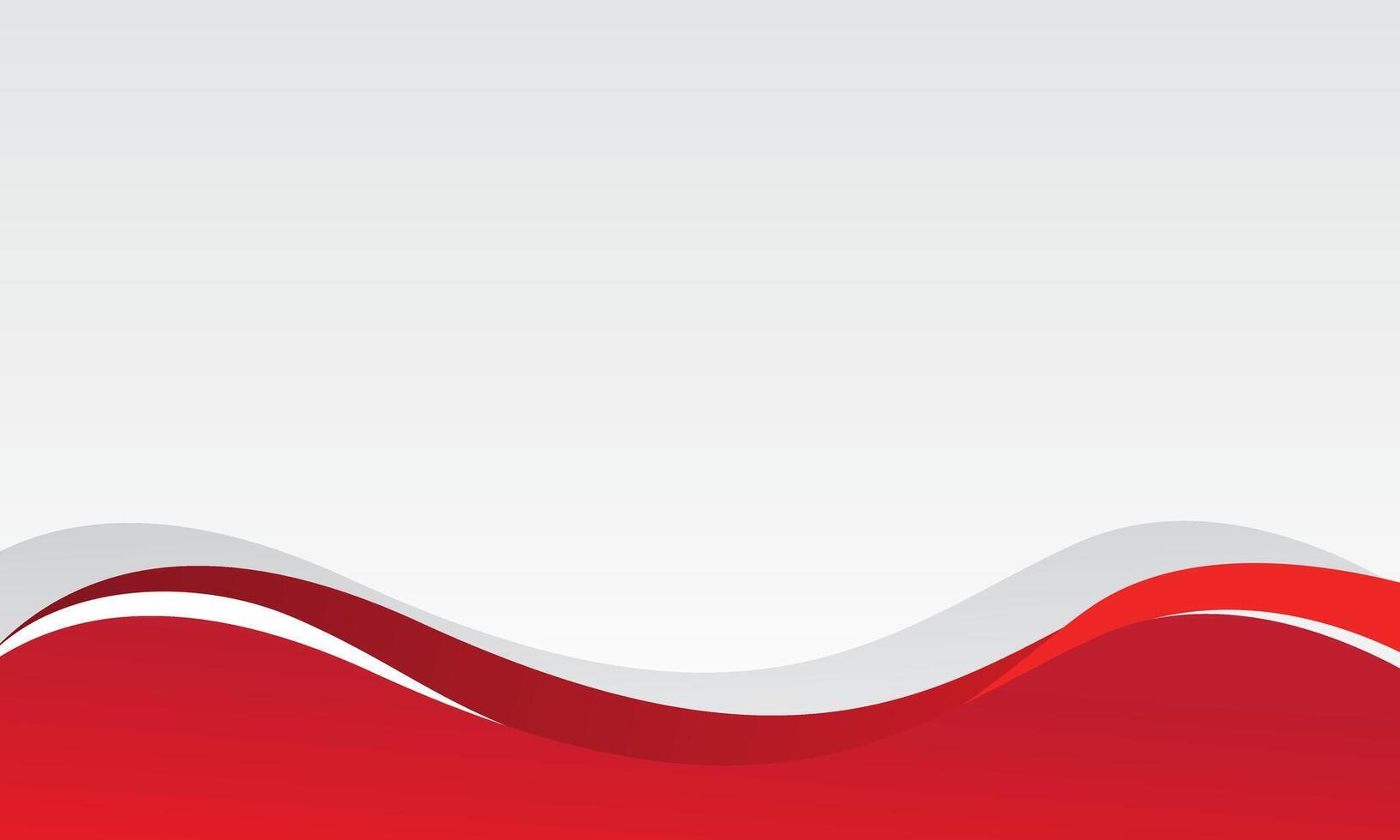 Abstract background of white red waves with gradient colors vector