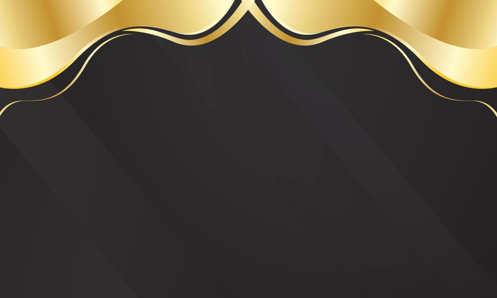 Luxury abstract black gold background vector