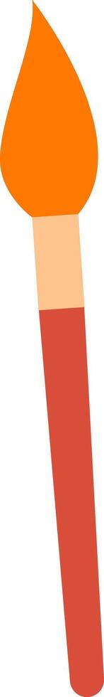 Orange paintbrush dripping with vibrant orange paint, isolated against a clean white background, symbolizing creativity, artistic expression, and the joy of painting vector