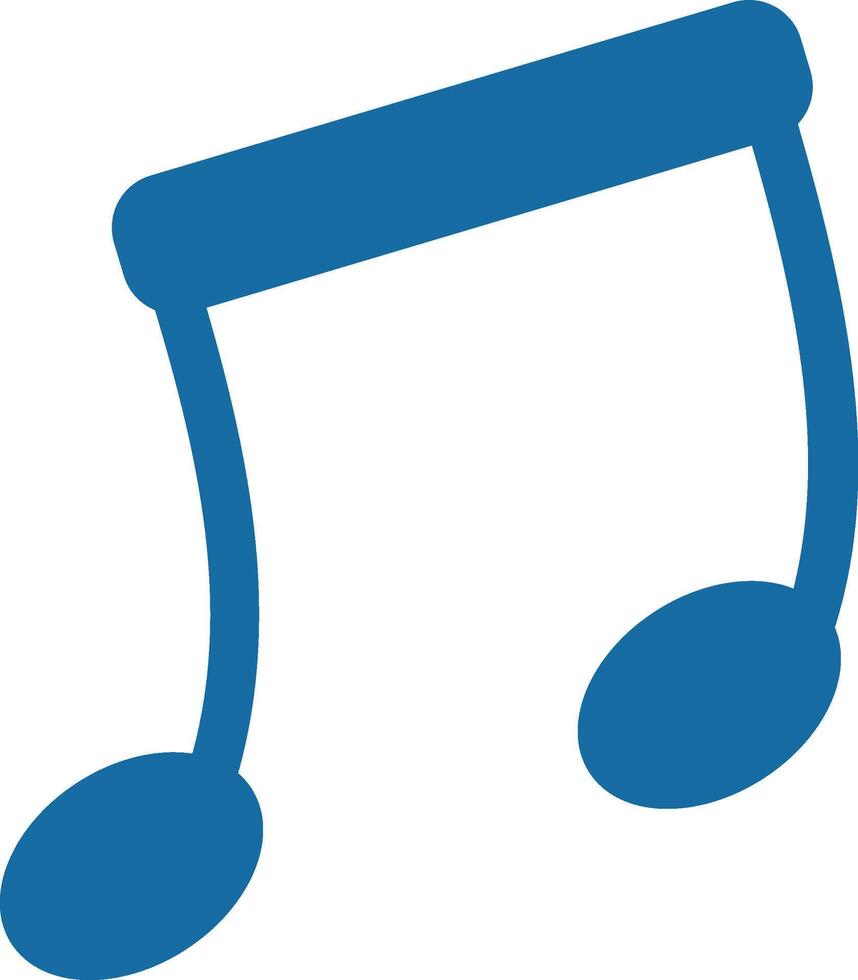Isolated blue eighth note resting on a white background, symbolizing musical concepts like rhythm, melody, and sound, while capturing the essence of creativity and art vector