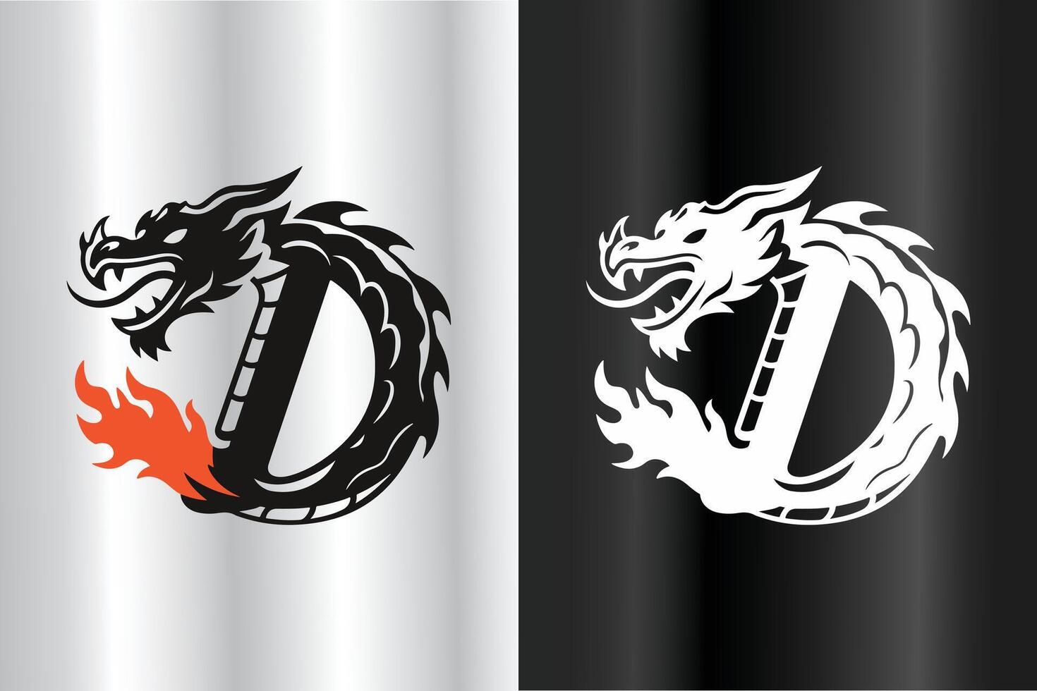 Dragon logo in a different style vector