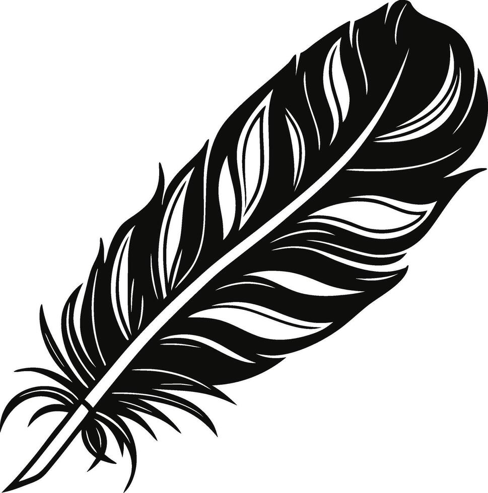 Whimsical Feather Design vector